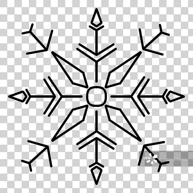 雪花枝条箭头设计轮廓图片素材