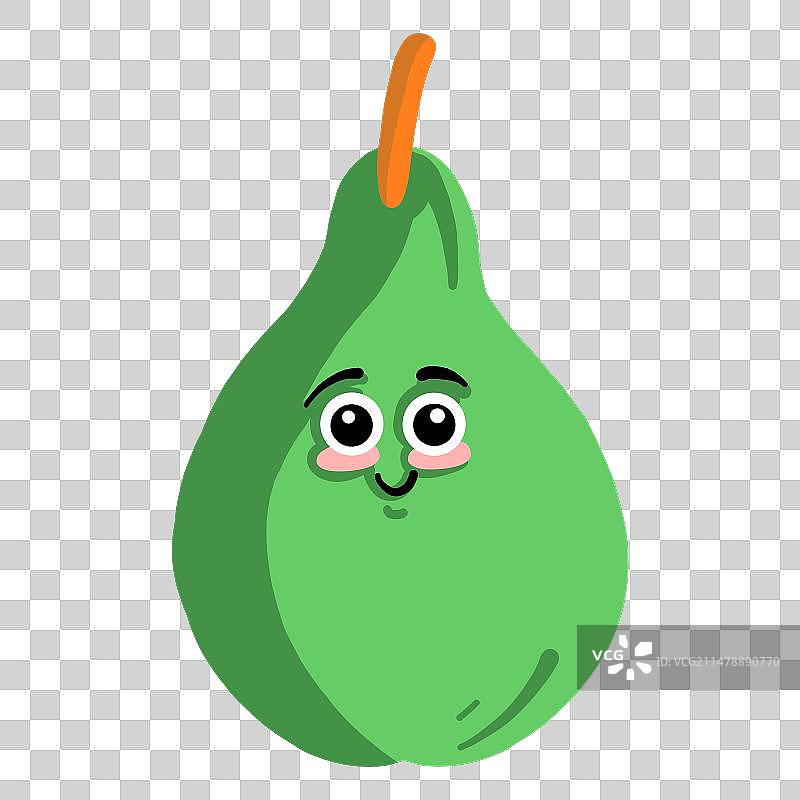 带把梨扁平风格图片素材