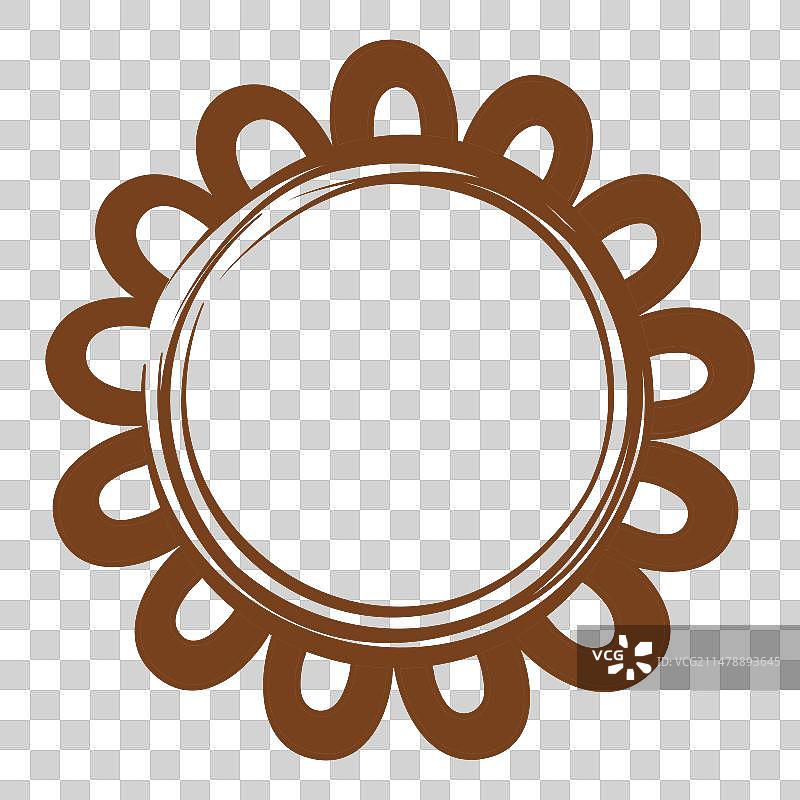 星星装饰画框花环图片素材