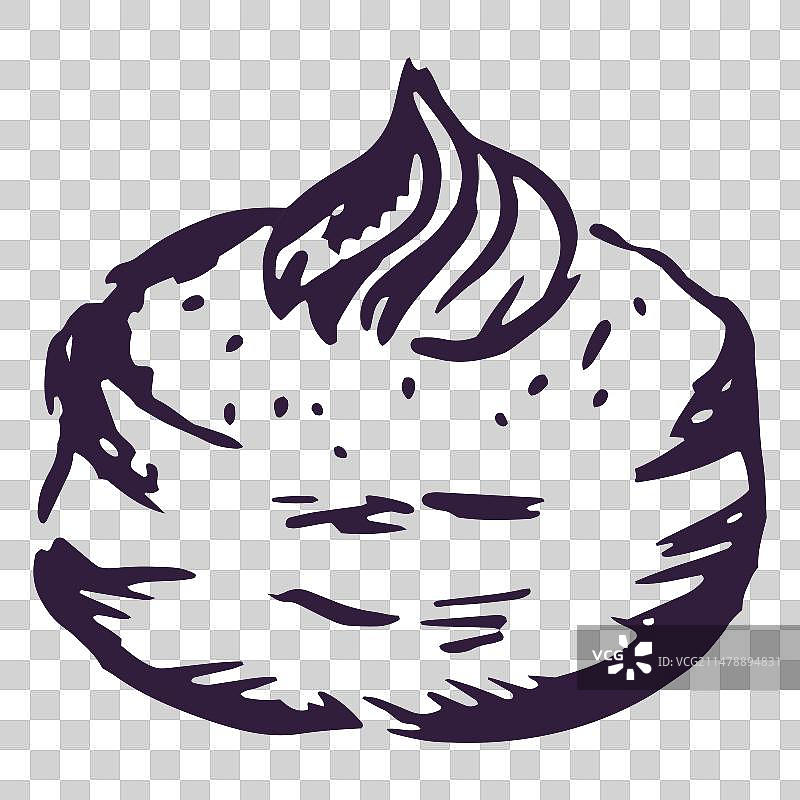 光明节美食甜甜圈描边图片素材