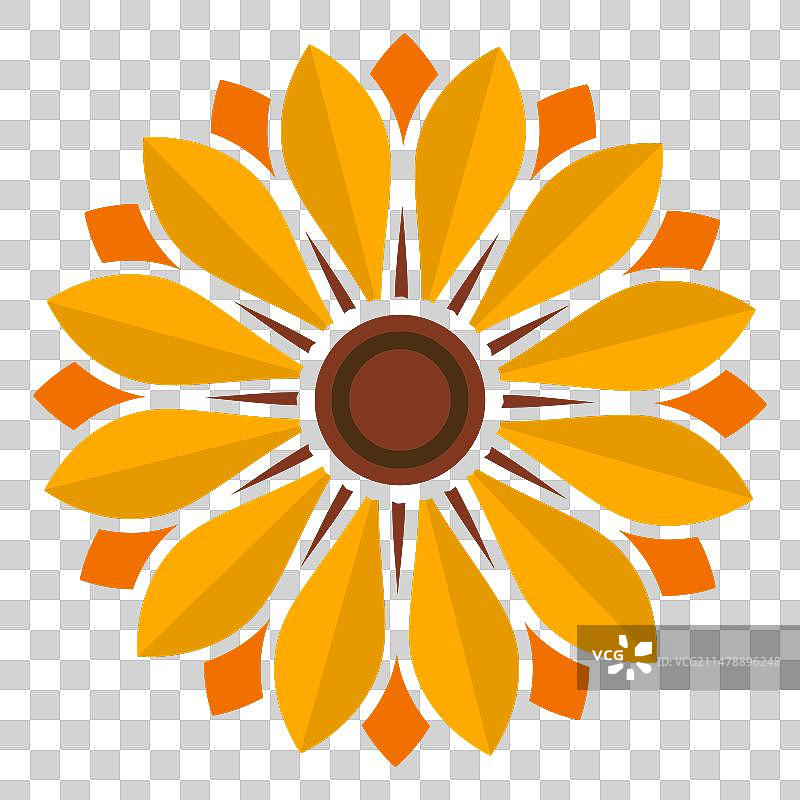向日葵头部图标图片素材