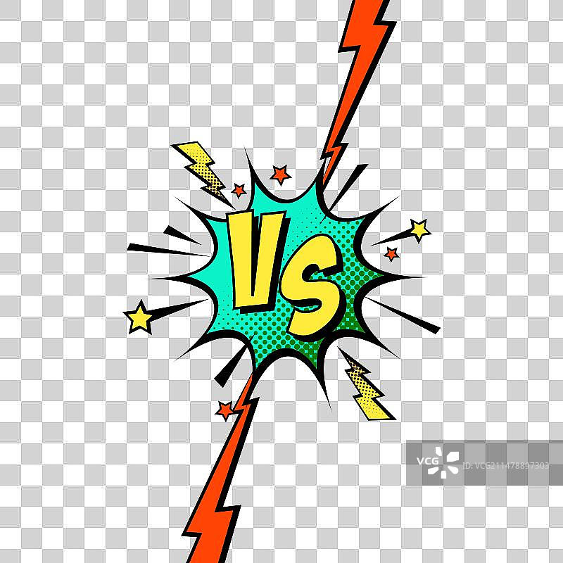 卡通漫画背景VS战斗漫画图片素材