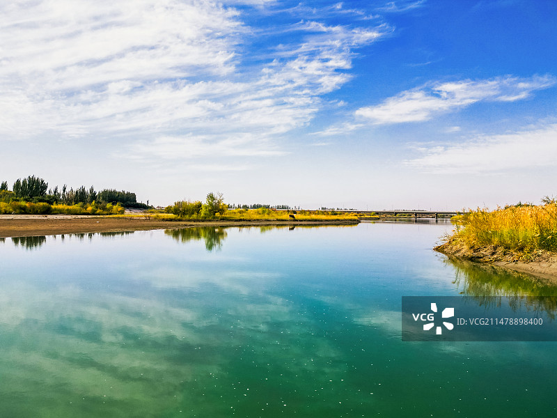 新疆焉耆开都河图片素材