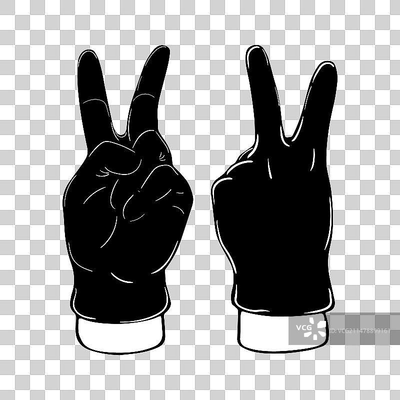 手势卡通图片素材