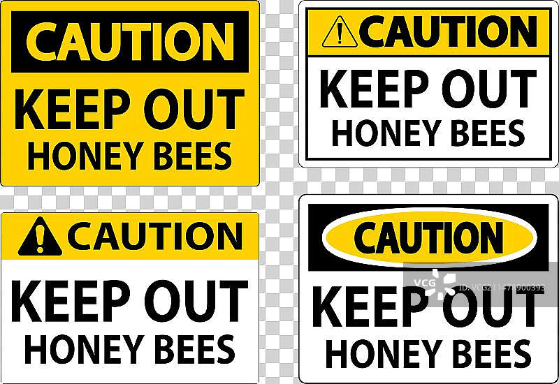 小心蜜蜂，请勿靠近图片素材