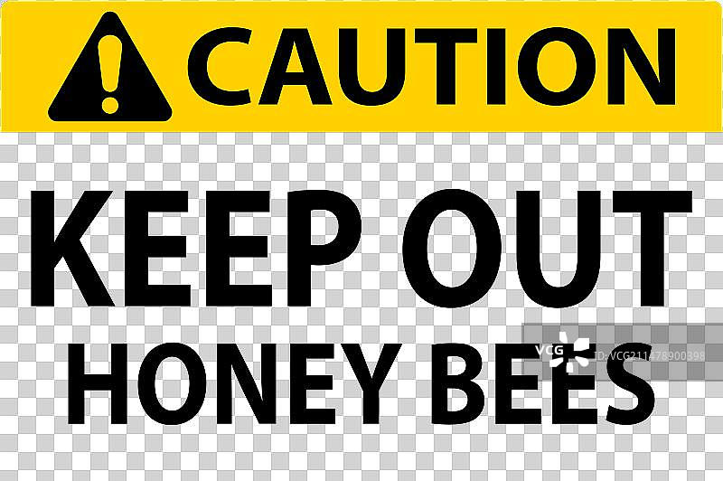 小心蜜蜂，请勿靠近图片素材