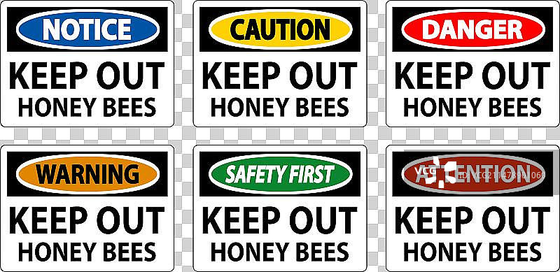 小心蜜蜂，请勿靠近图片素材