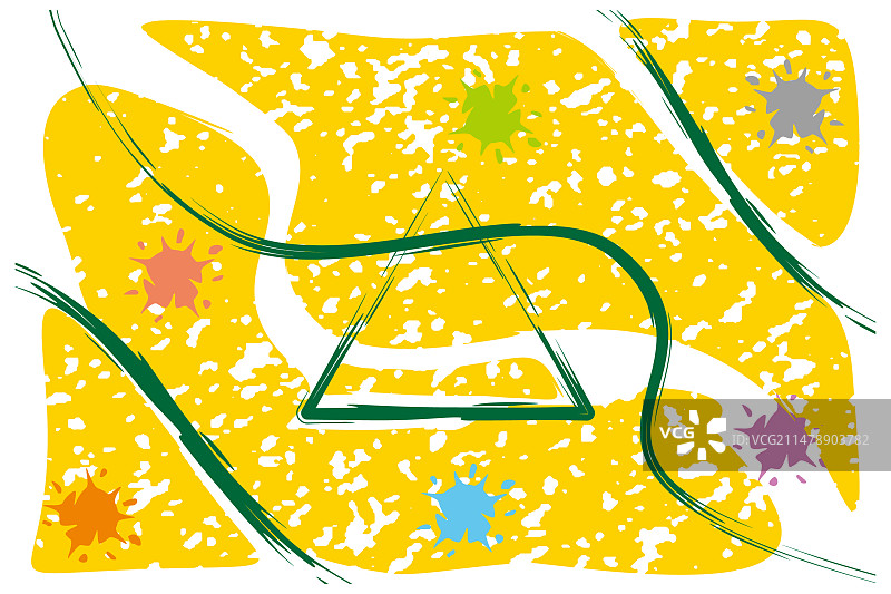 彩色水彩三角形笔刷壁纸图片素材