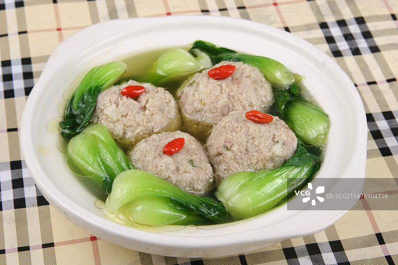 蟹粉狮子头图片素材