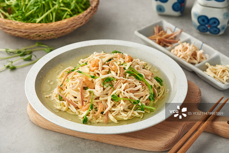 淮扬经典名菜 大煮干丝图片素材