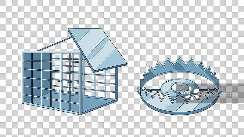 用于捕获熊的熊陷阱图片素材