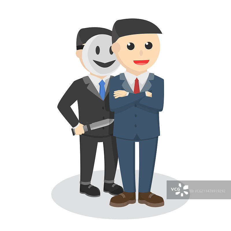 准备背后捅刀的商人图片素材