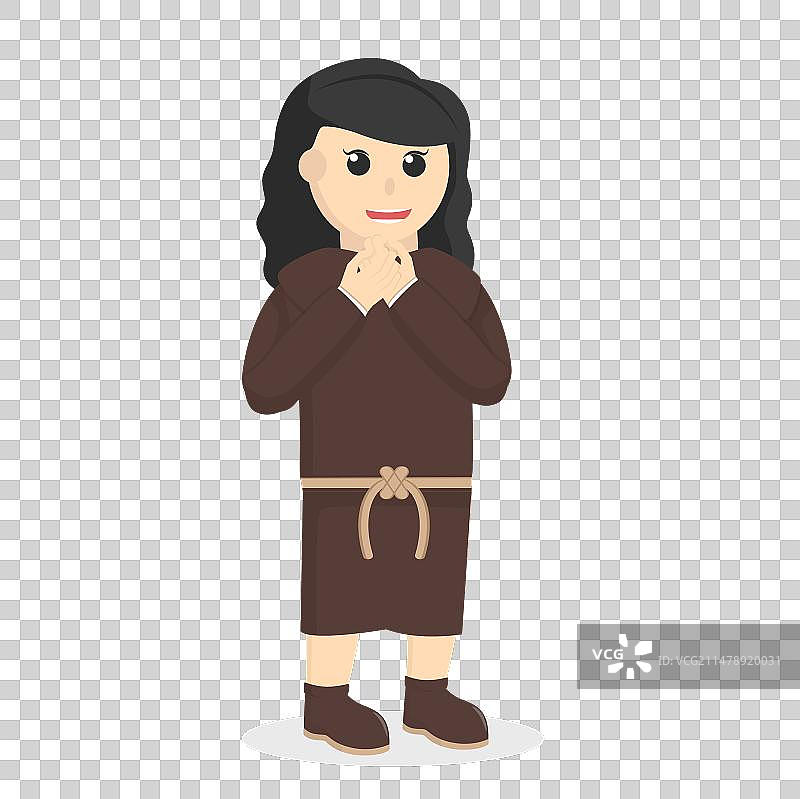 基督教女修道士祈祷图片素材