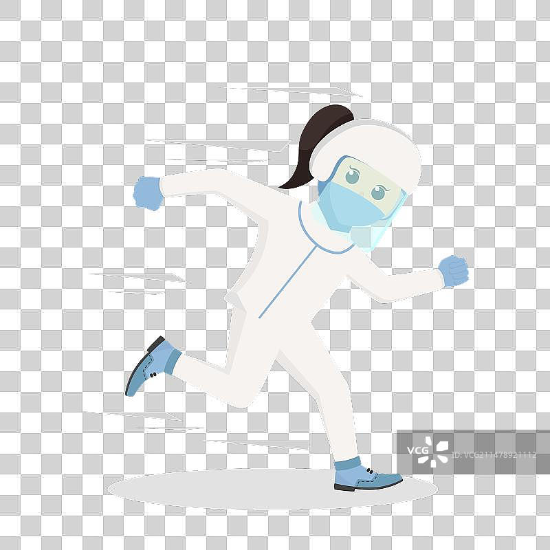 携带个人物品的专业女医生图片素材