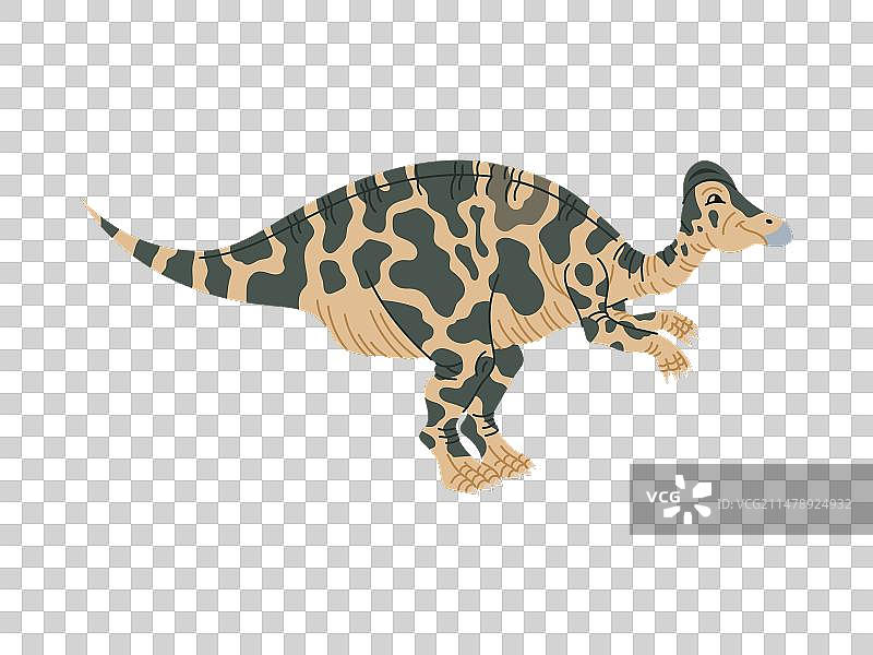 鸭嘴龙卡通恐龙角色图片素材