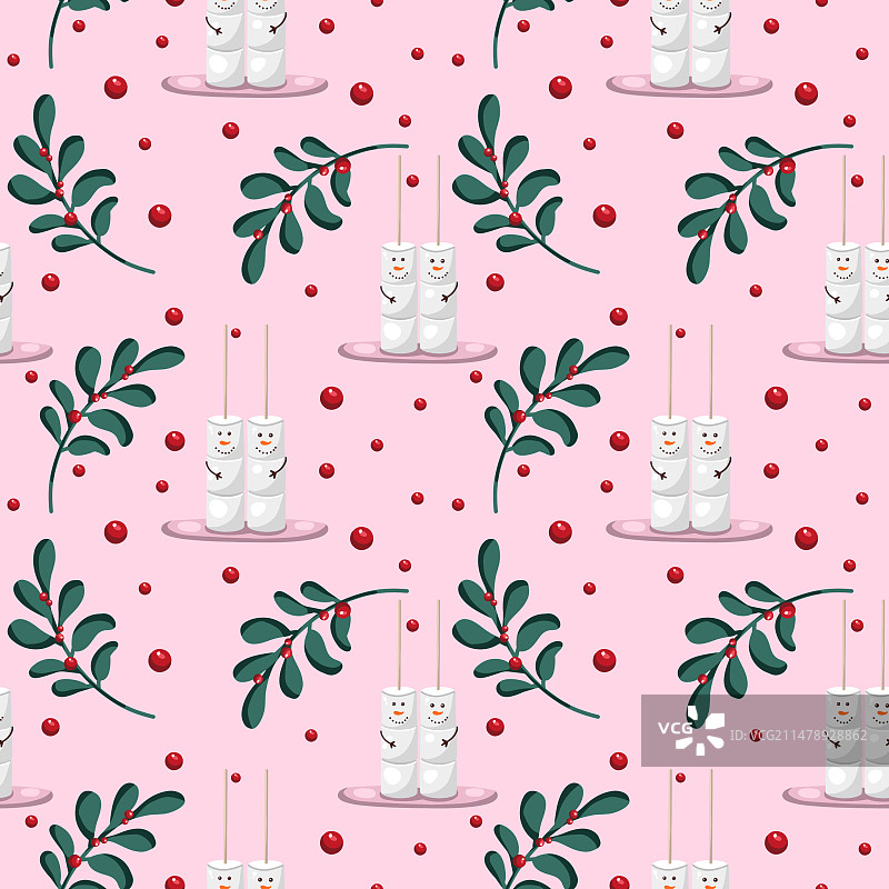 新年印刷无缝图案图片素材