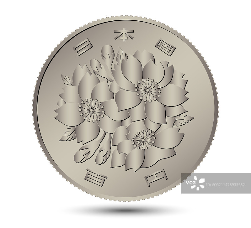 日元硬币：100日元图片素材