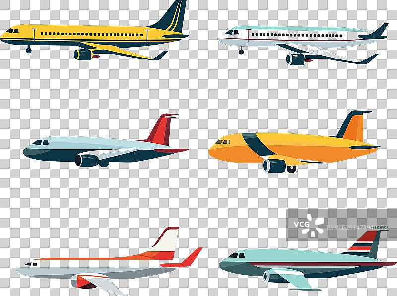 各种商业客机合集图片素材