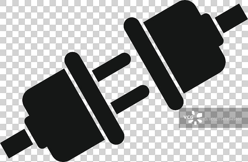 互联网连接插头图标，简约数字风格图片素材
