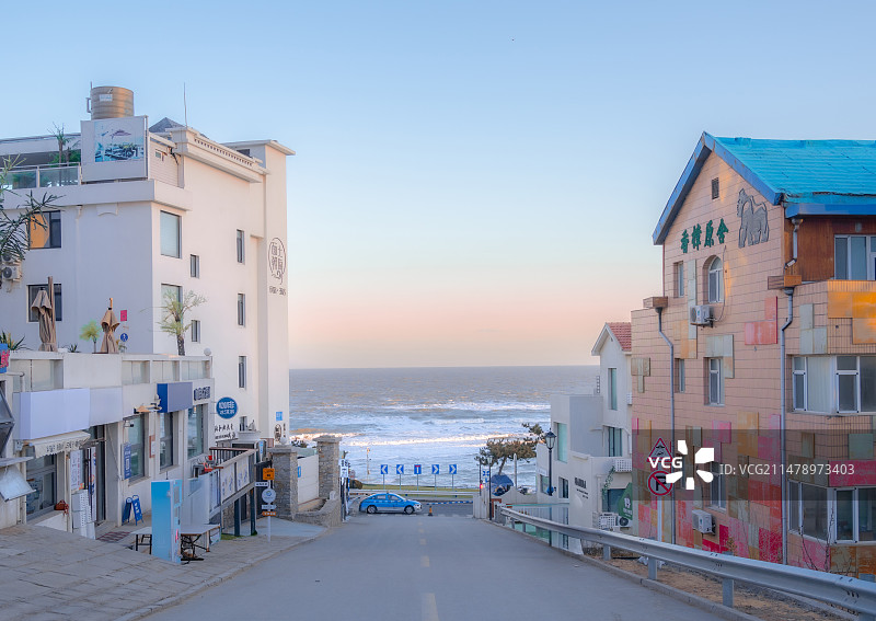 威海火炬八街治愈系动漫风景图片素材