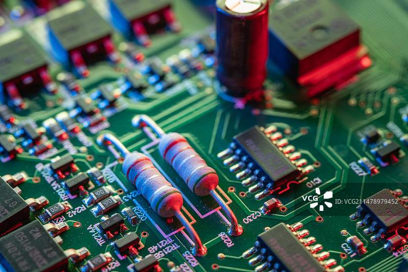 电脑主板芯片集成电路中的CPU，GPU是AI算力图片素材