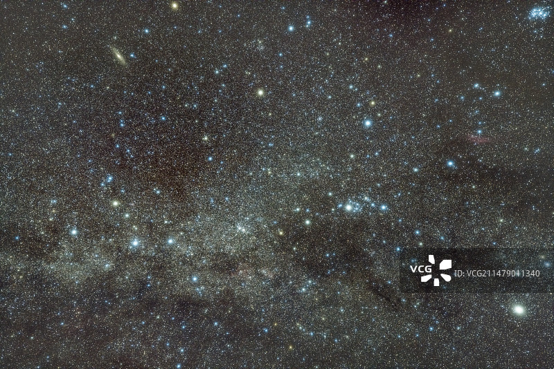 仙女座星系与星空图片素材