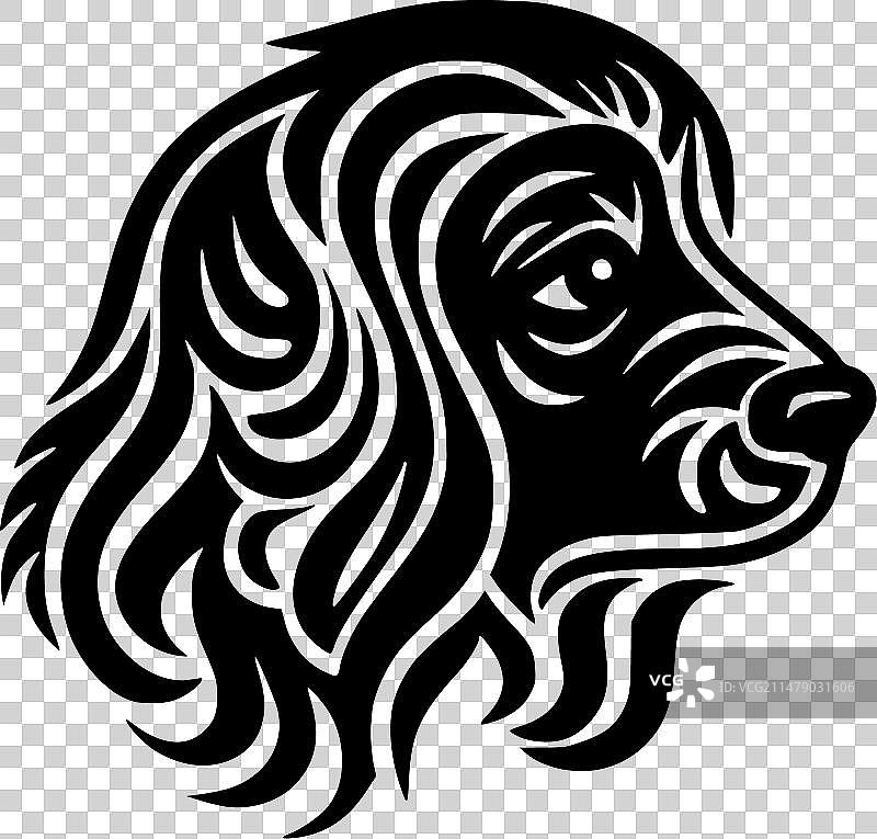 狗-极简主义和扁平的标志图片素材