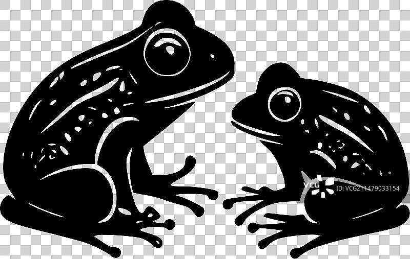 青蛙黑白隔离图标图片素材