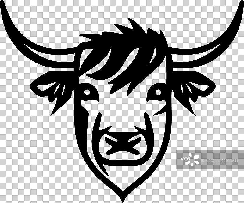 高地奶牛高品质Logo设计图片素材