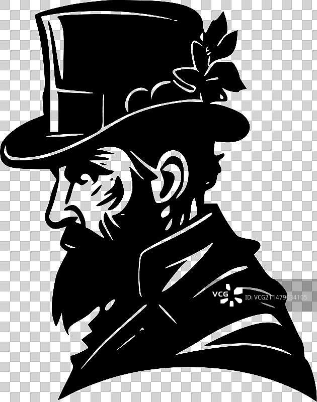 爱尔兰风情黑白图像图片素材