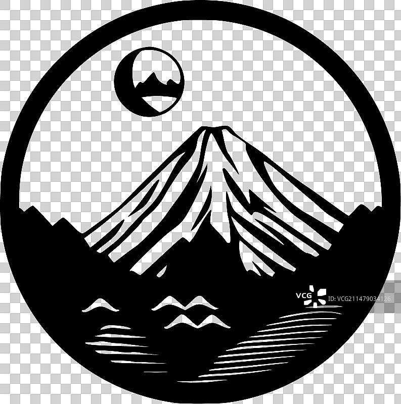 日本黑白隔离图标图片素材