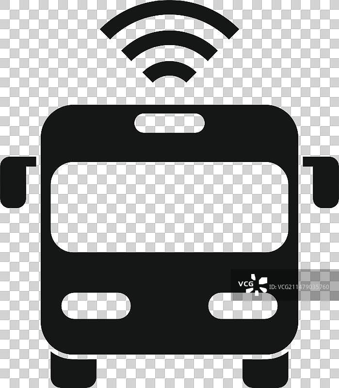 公交车道路感应器提示图标图片素材