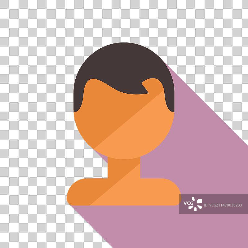 很短的假发图标扁平女性时尚图片素材