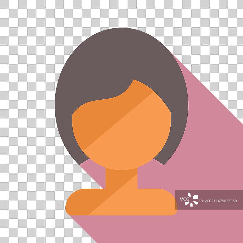 女性发型图标扁平时尚潮流图片素材