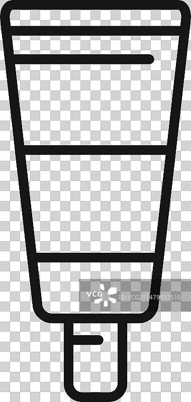 韩式光泽奶油管罐子轮廓图标图片素材