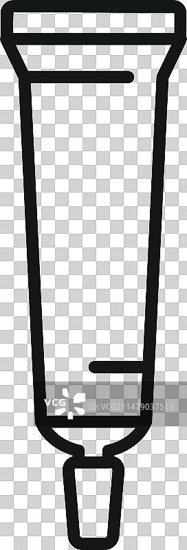 韩式面膜霜管图标轮廓图片素材