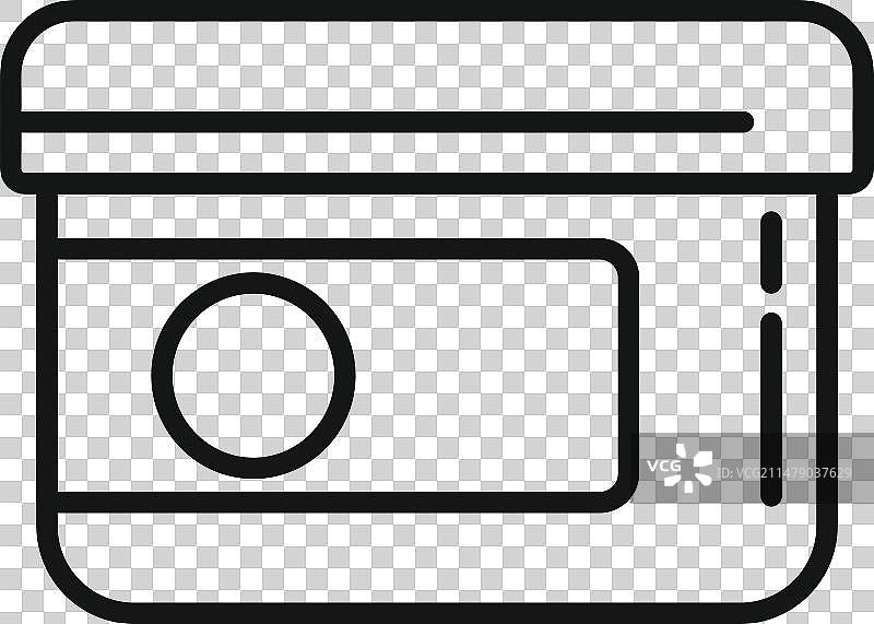 线稿化妆品图标：面霜罐、女孩、刷子图片素材