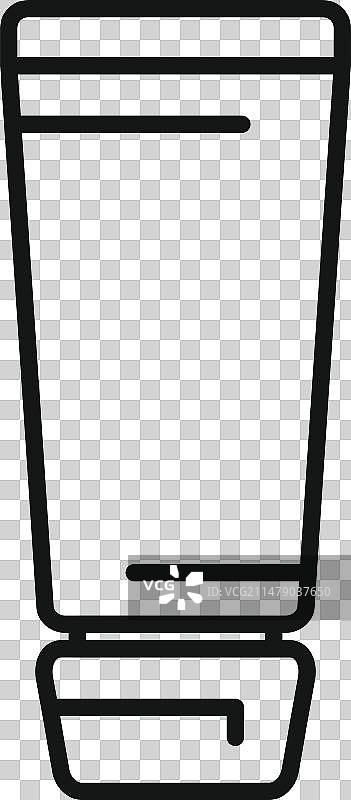 护手霜罐子图标轮廓（韩系）图片素材