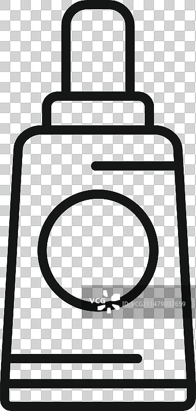 化妆品管轮廓图标光泽日常图片素材