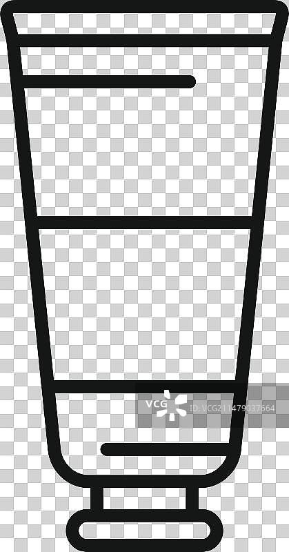 韩国酸性护肤霜轮廓图标图片素材