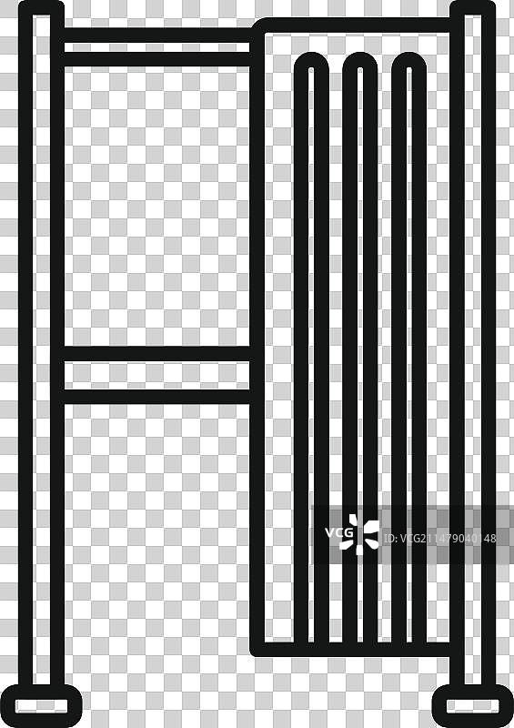 投票站房间图标轮廓选择图片素材