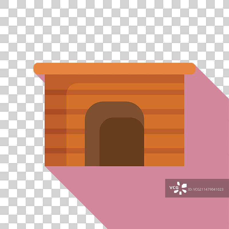 扁平风格狗窝配件图标图片素材