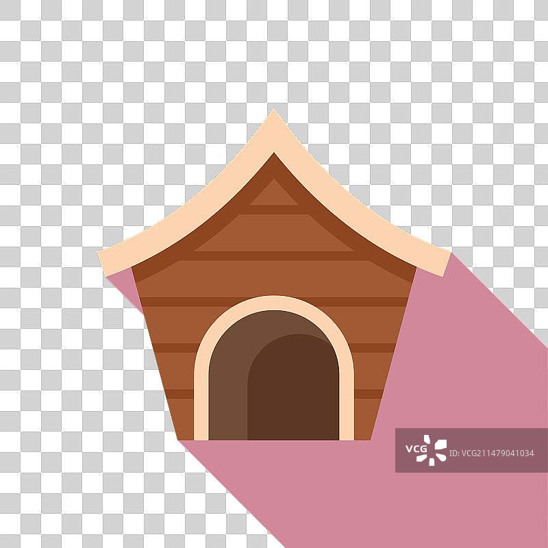 带平屋顶的宠物狗窝图标图片素材