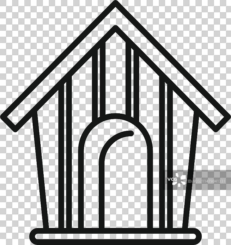 宠物狗轮廓图标图片素材