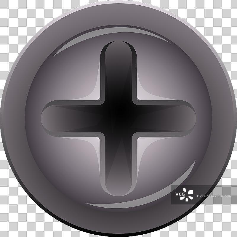 黑色螺母螺栓图标卡通图片素材