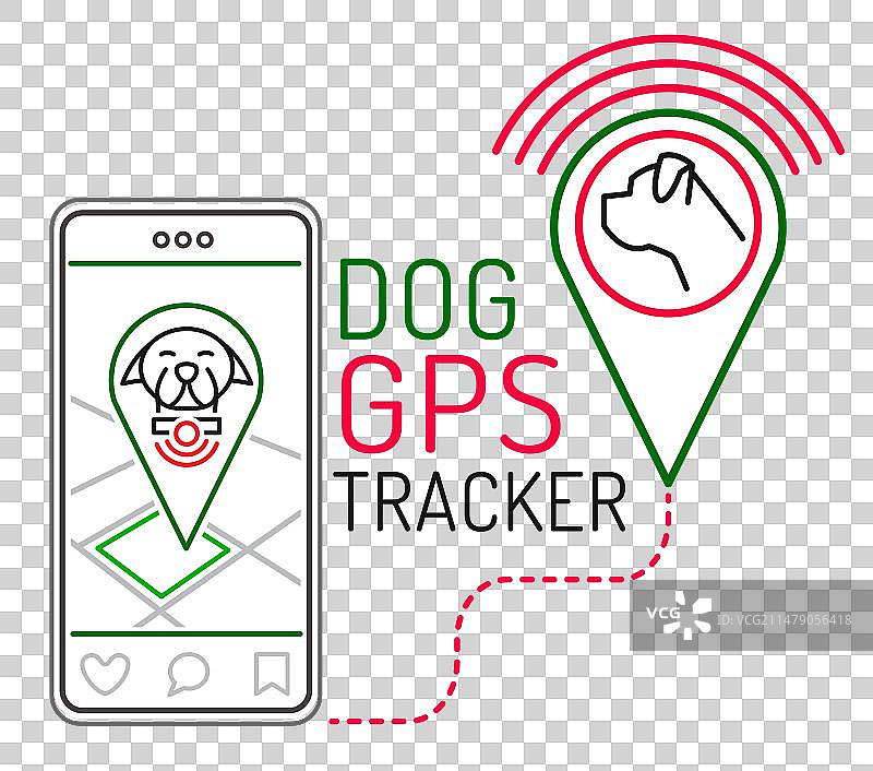 智能宠物项圈图标宠物科技产品标志图片素材