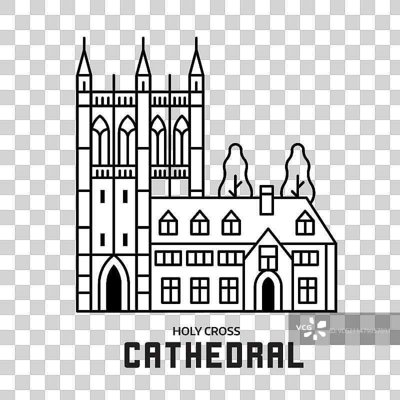 哥特式大教堂线条艺术图片素材