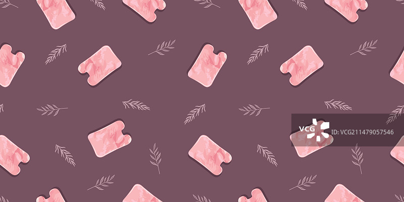 刮痧按摩无缝图案图片素材