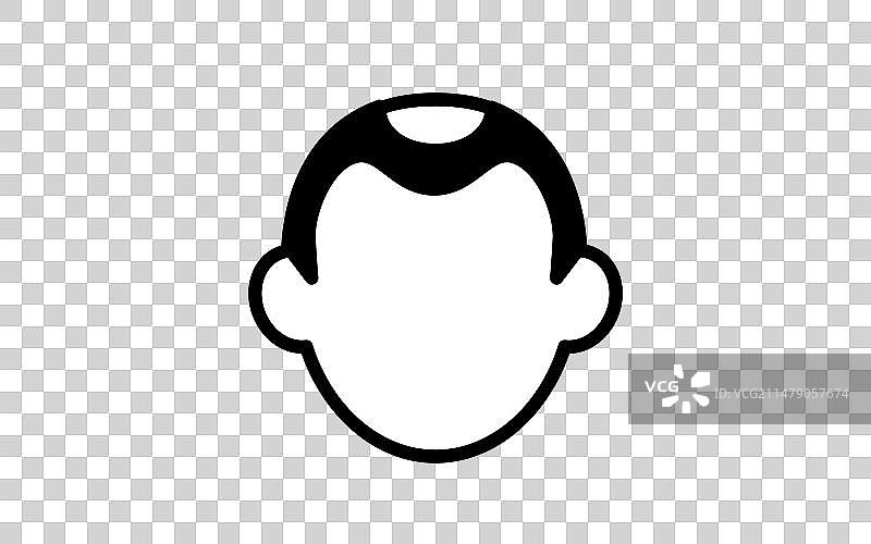 头发稀疏的男人秃顶图像图标图片素材