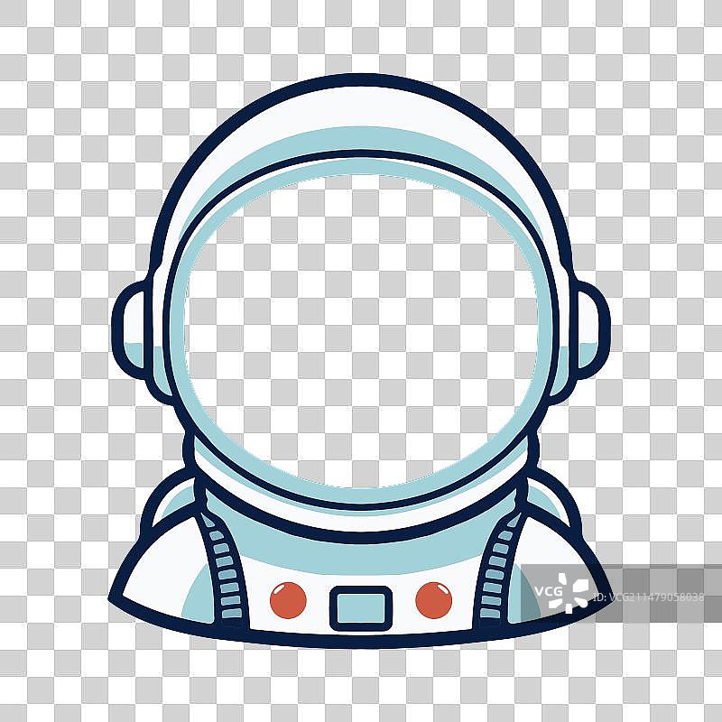 卡通宇航员头盔涂鸦图片素材